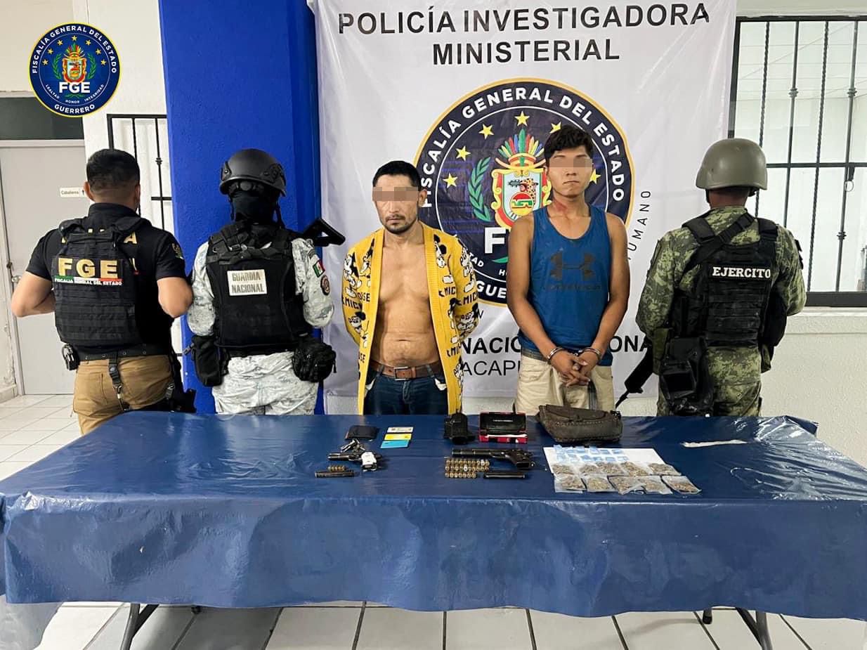 Detienen a dos delincuentes con armas y estupefacientes en Acapulco ...