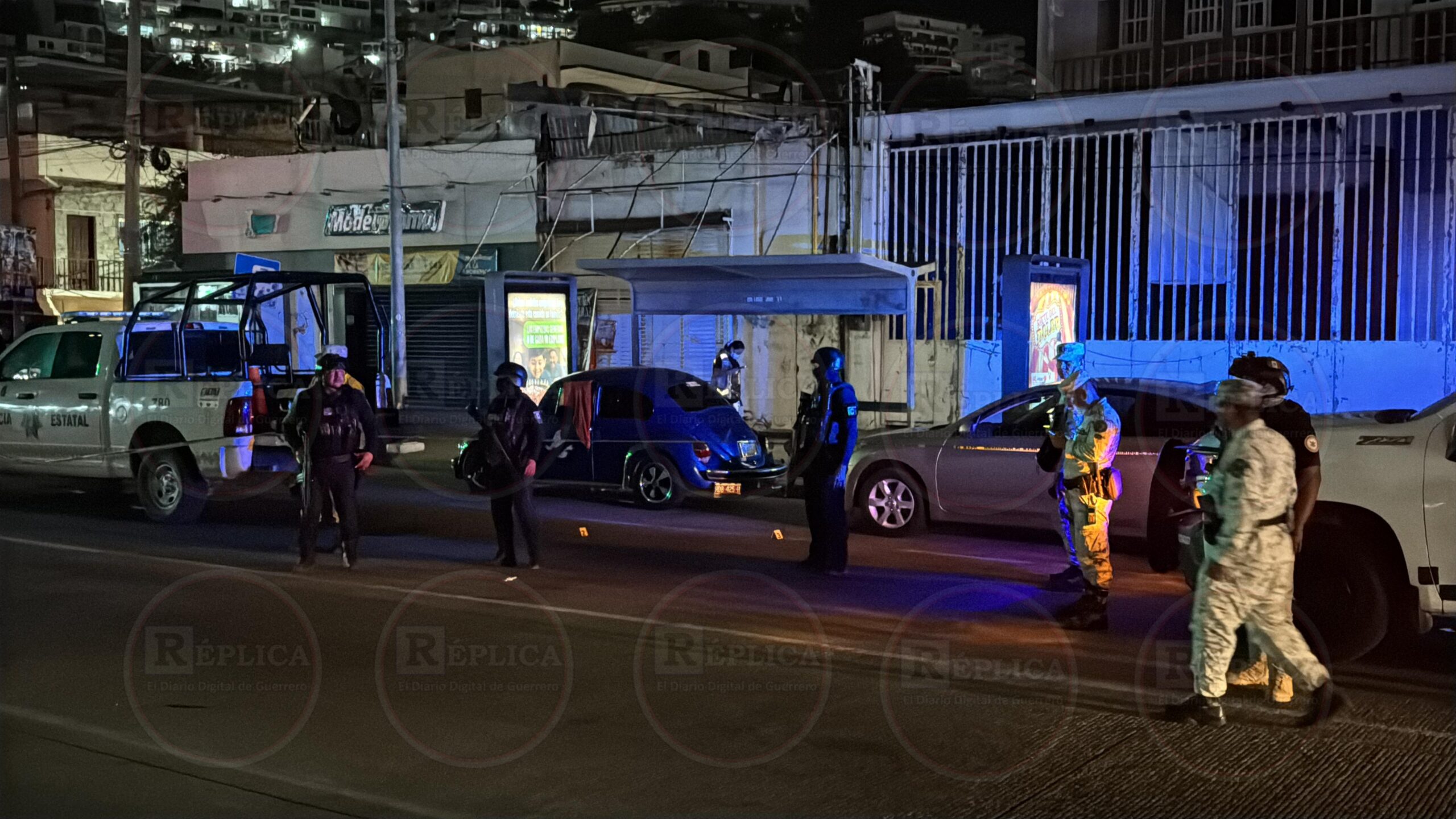 Asesinan a un segundo hombre sobre la Costera en Acapulco - Réplica